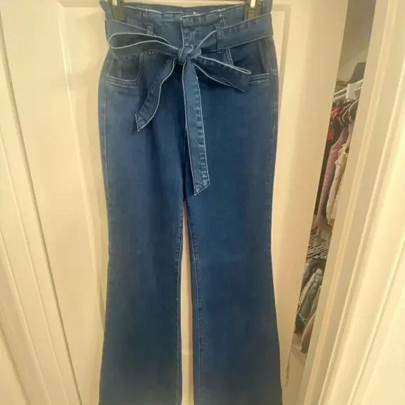 High Waisted Boot Cut Dark Wash Jeans | Size: 6 - Picture 4 of 10